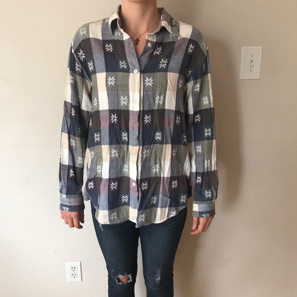 Dress Barn Flannel Button-up
